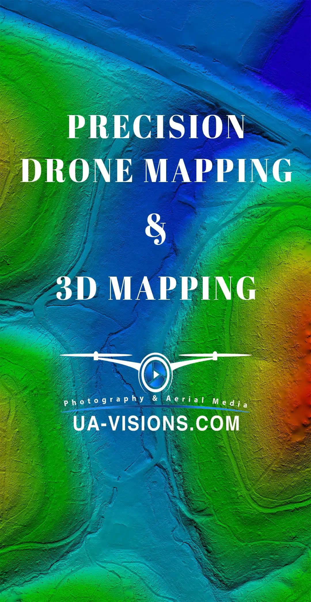Colorful topographic representation for UA-Visions' drone mapping and 3D modeling services