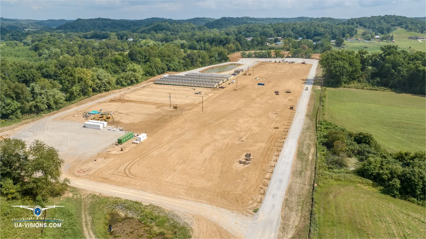 Our Portfolio of Digital Creations Aerial overview of construction at the Ashton Place site