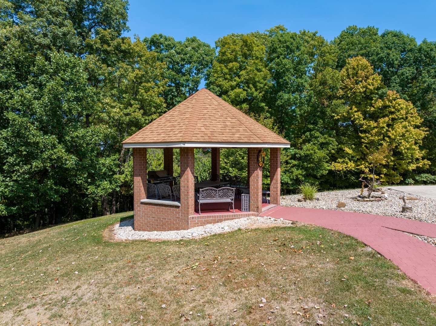Low Level Aerial view of a residential real estate listing on Moriah Drive