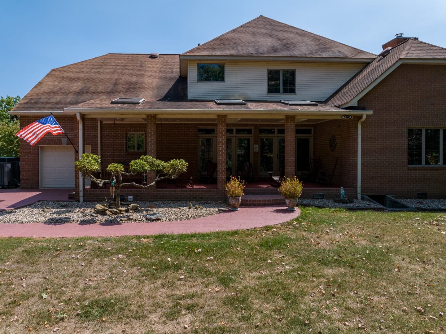 Low Level Aerial view of a residential real estate listing on Moriah Drive