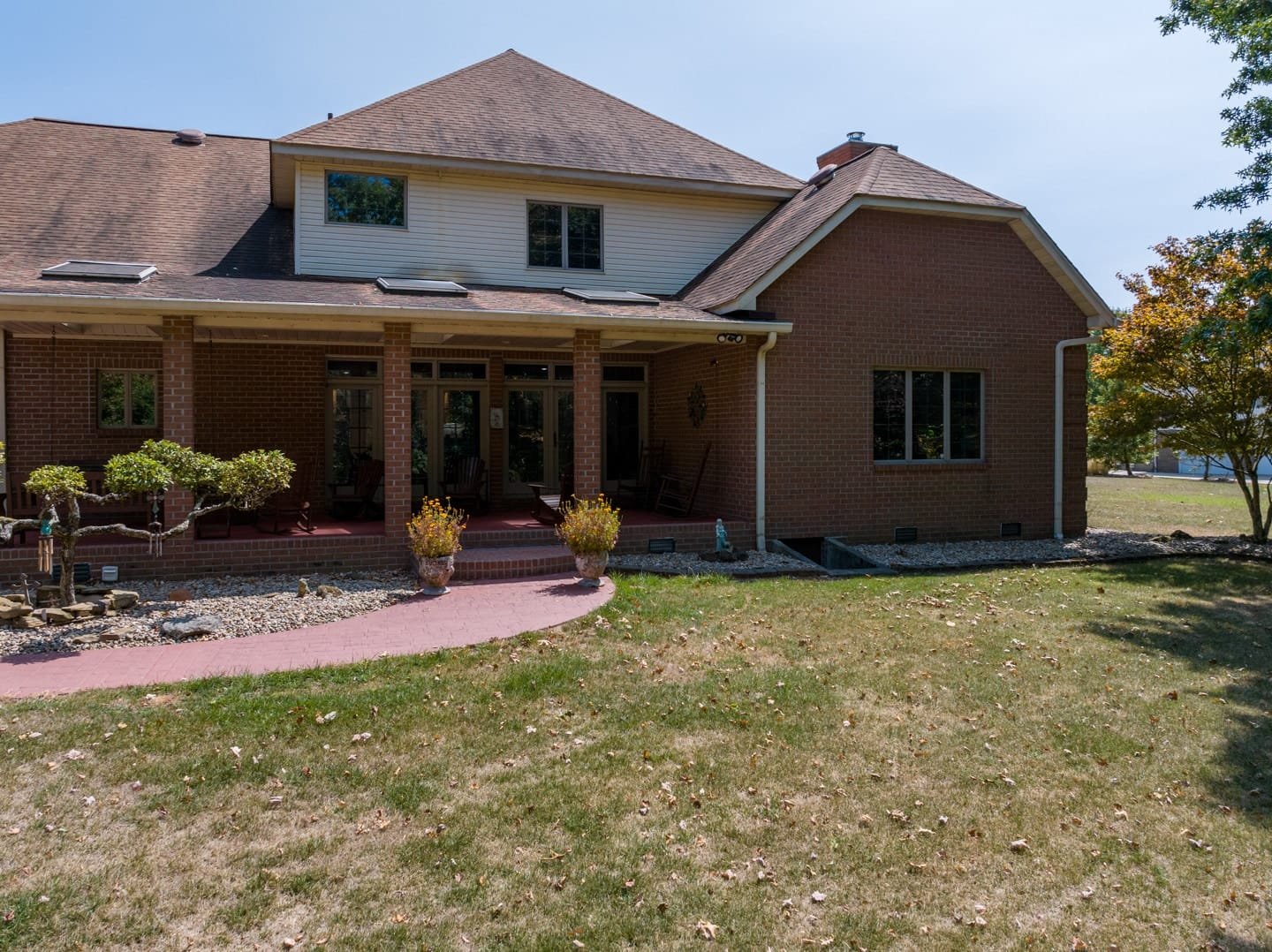 Low Level Aerial view of a residential real estate listing on Moriah Drive