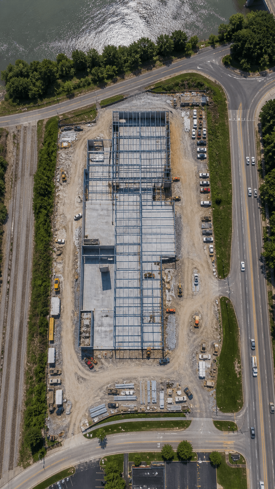Vertical Aerial site overview photo