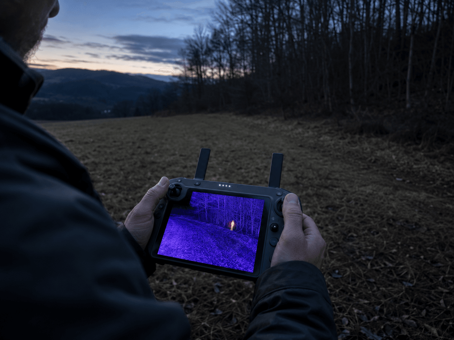 Thermal drone support image Thermal drone support image for search and rescue assistance in West Virginia